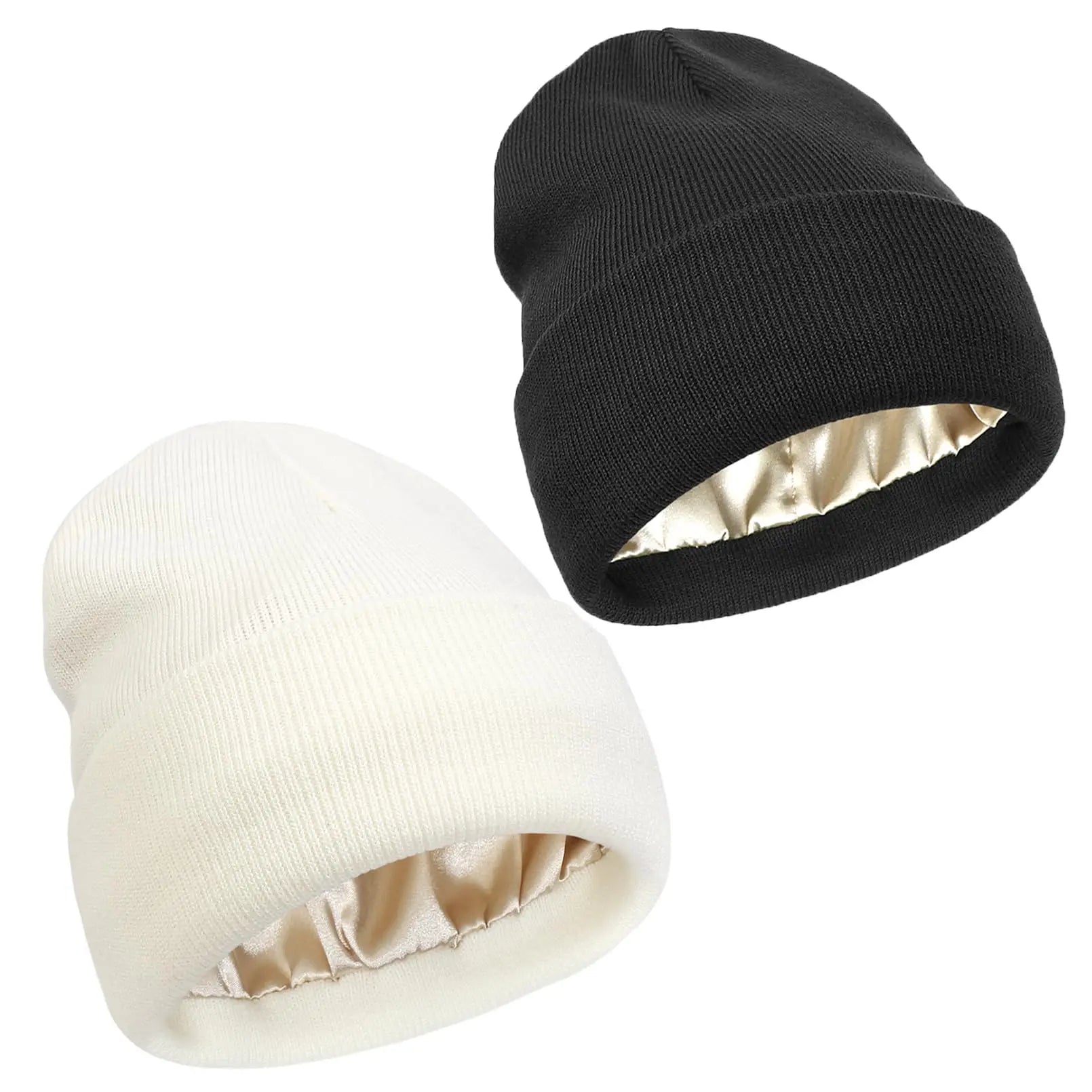 Satin-Lined Slouchy Beanie