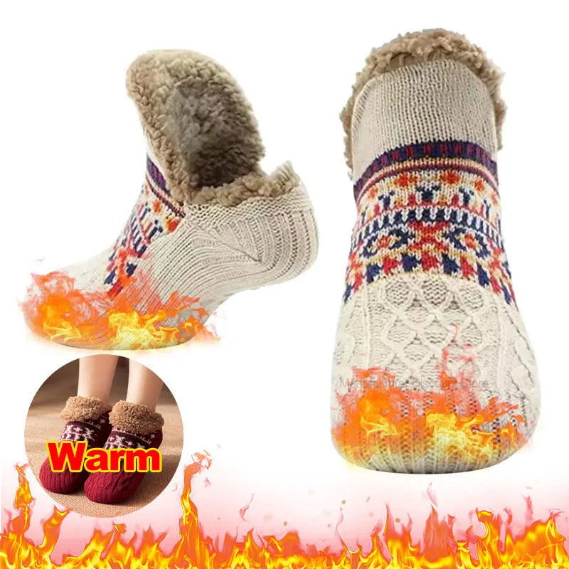 Velvet Slipper Socks