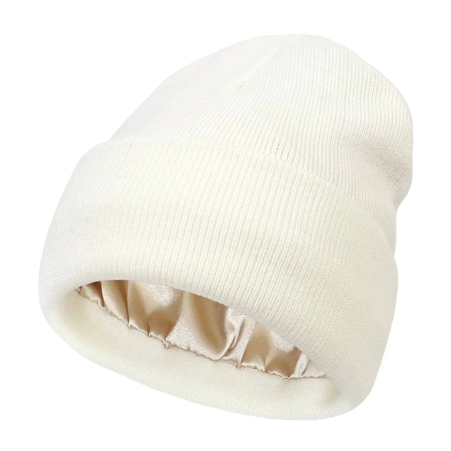 Satin-Lined Slouchy Beanie