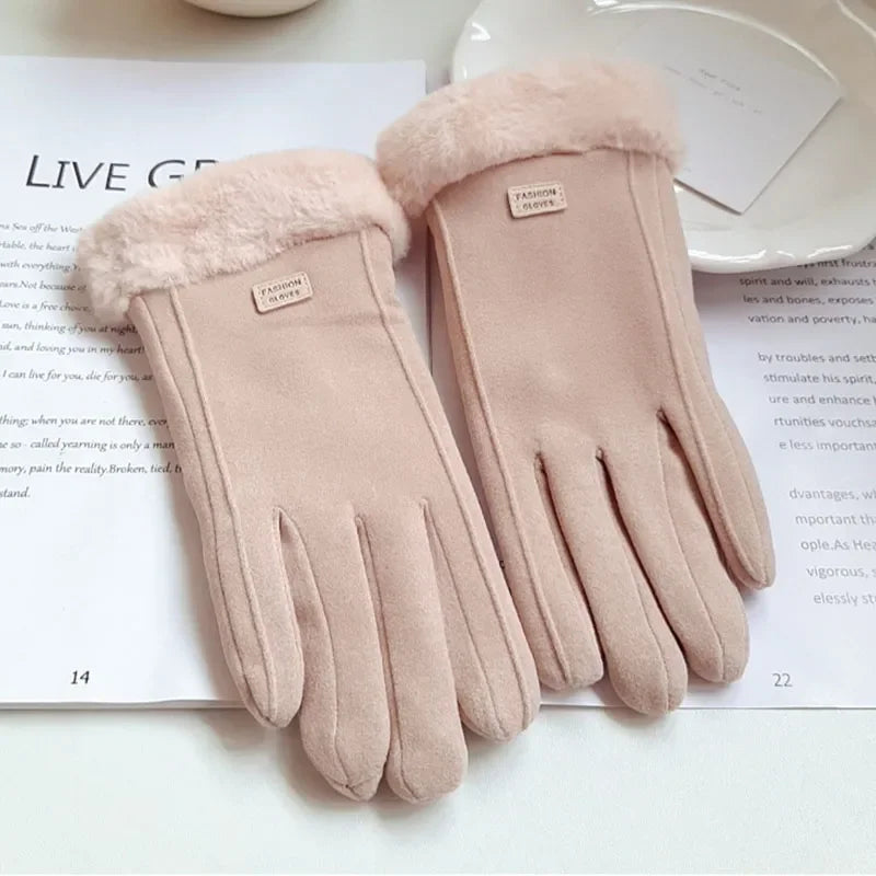 Suede Touchscreen Winter Gloves