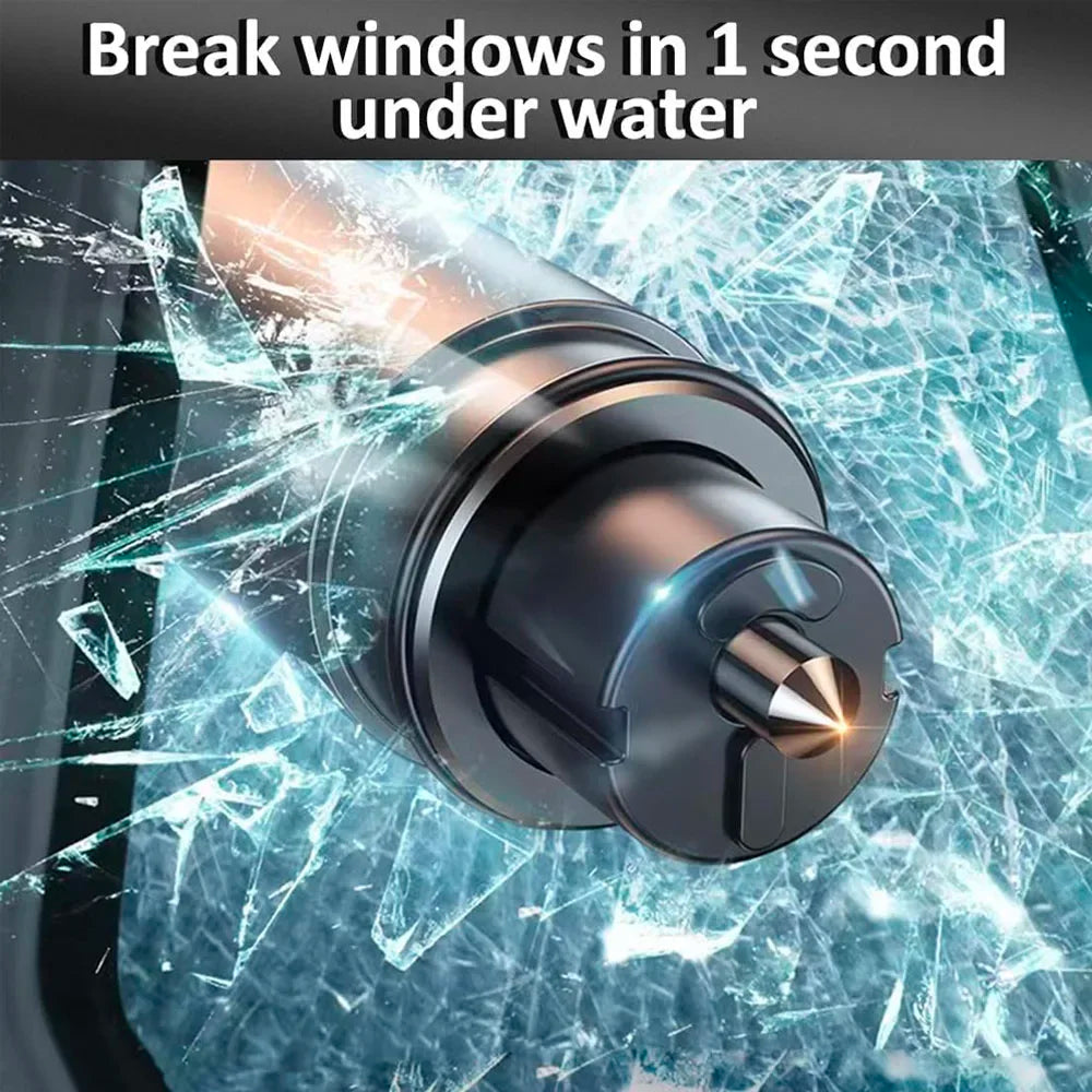 2-in-1 Car Escape Hammer