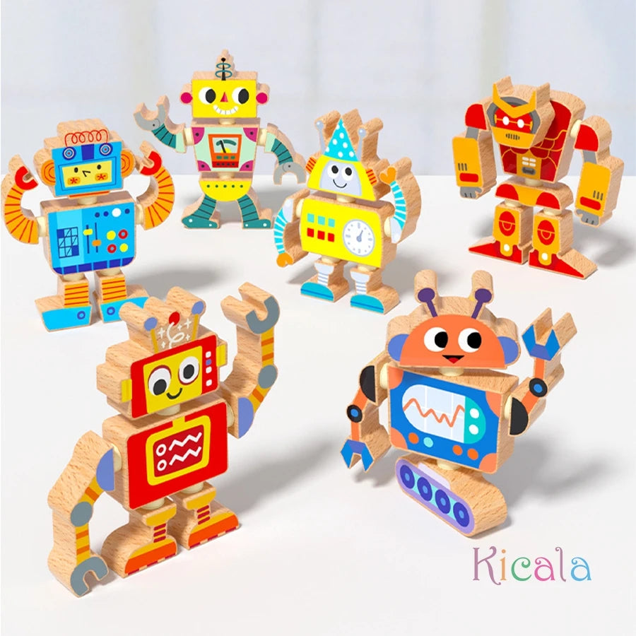 Wooden Robot STEM Kit