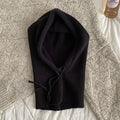 Knitted Balaclava Collar Hat