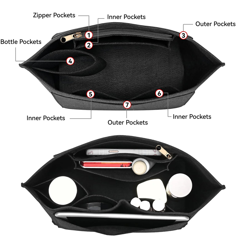 Felt Handbag Organizer Insert