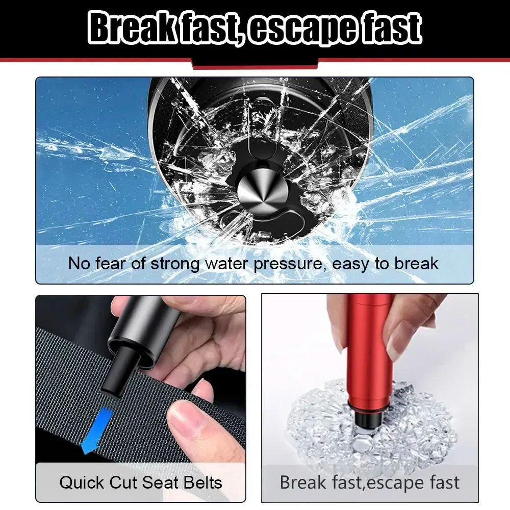 2-in-1 Car Escape Hammer