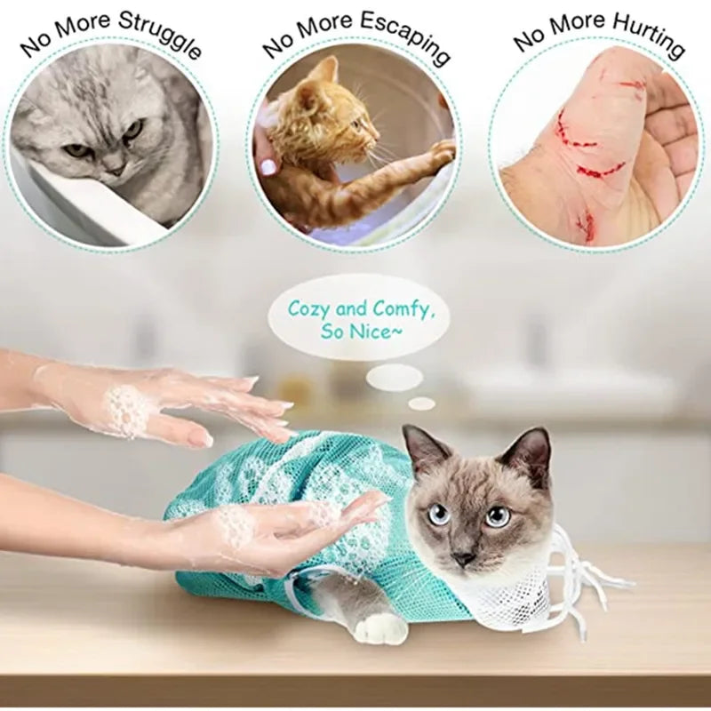 Mesh Cat Grooming Bag