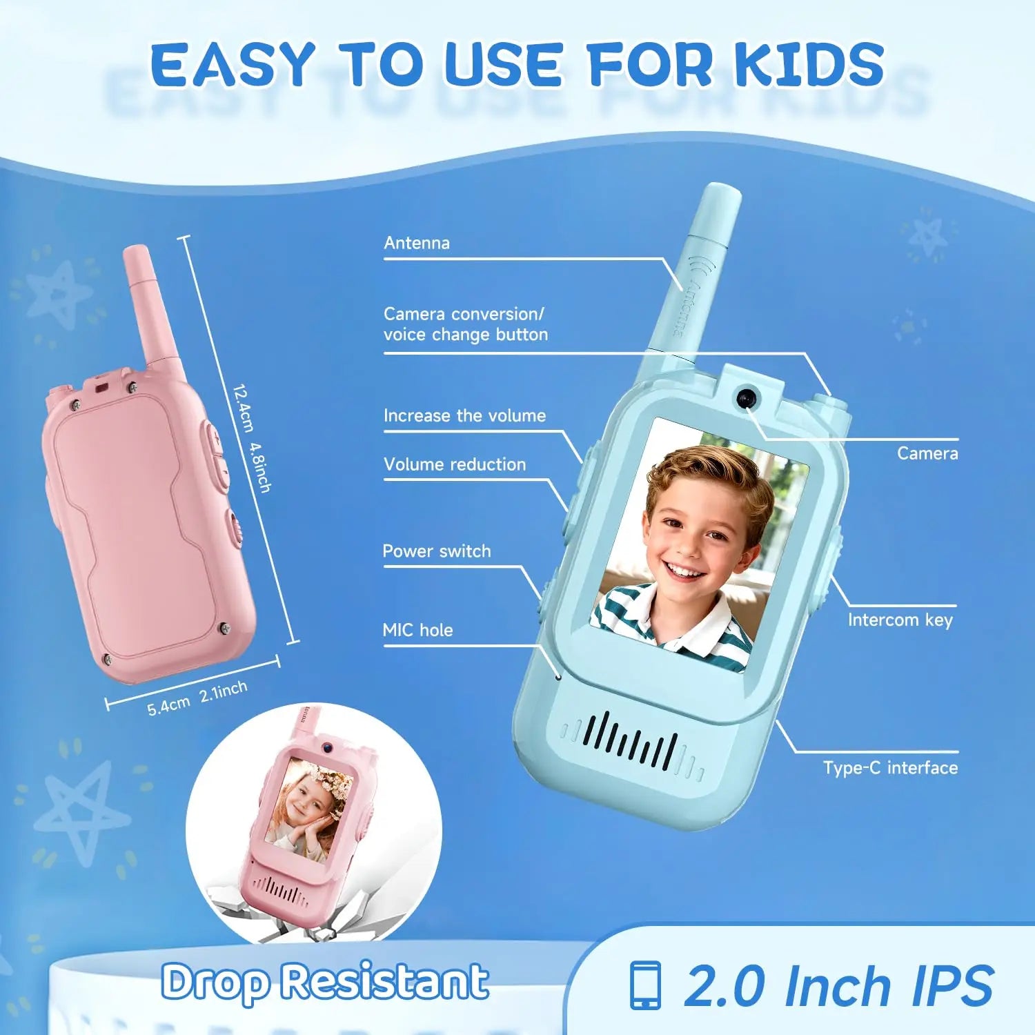 Kids Video Walkie Talkie Set