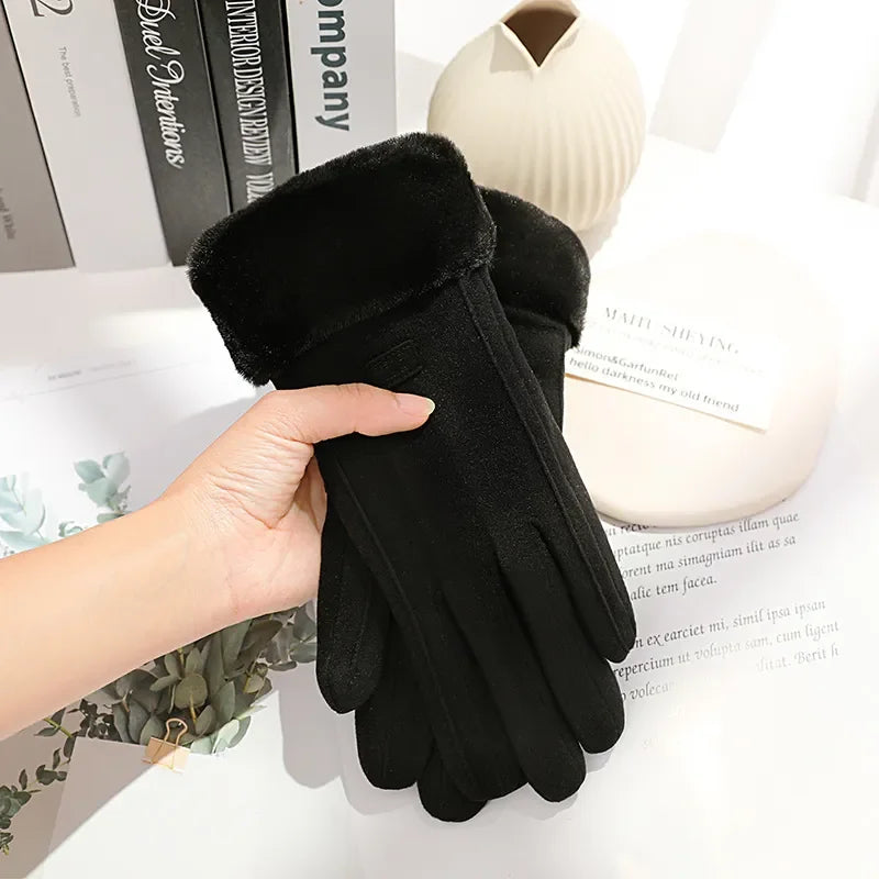 Suede Touchscreen Winter Gloves
