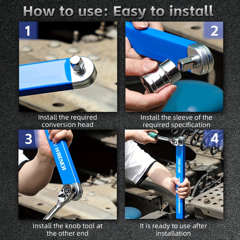 Zero-Offset Extension Wrench