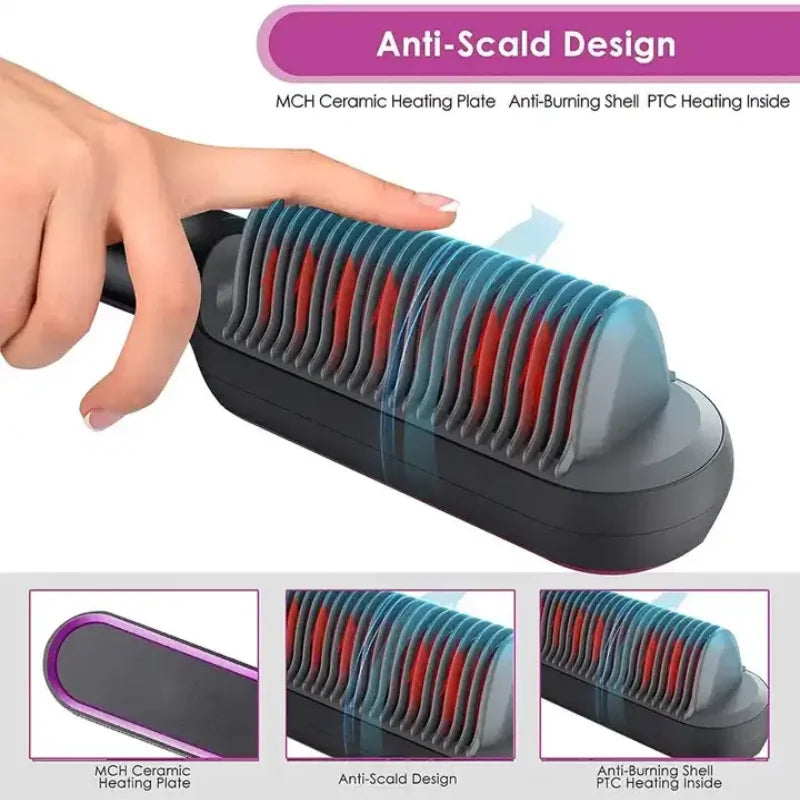 3-in-1 Hair Straightening Brush