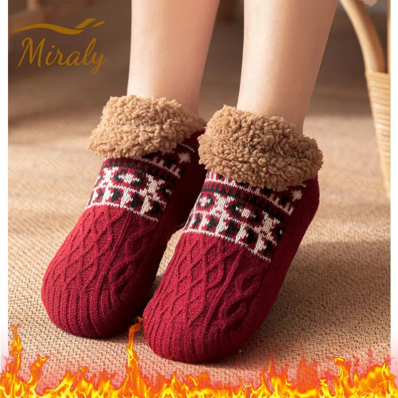 Velvet Slipper Socks