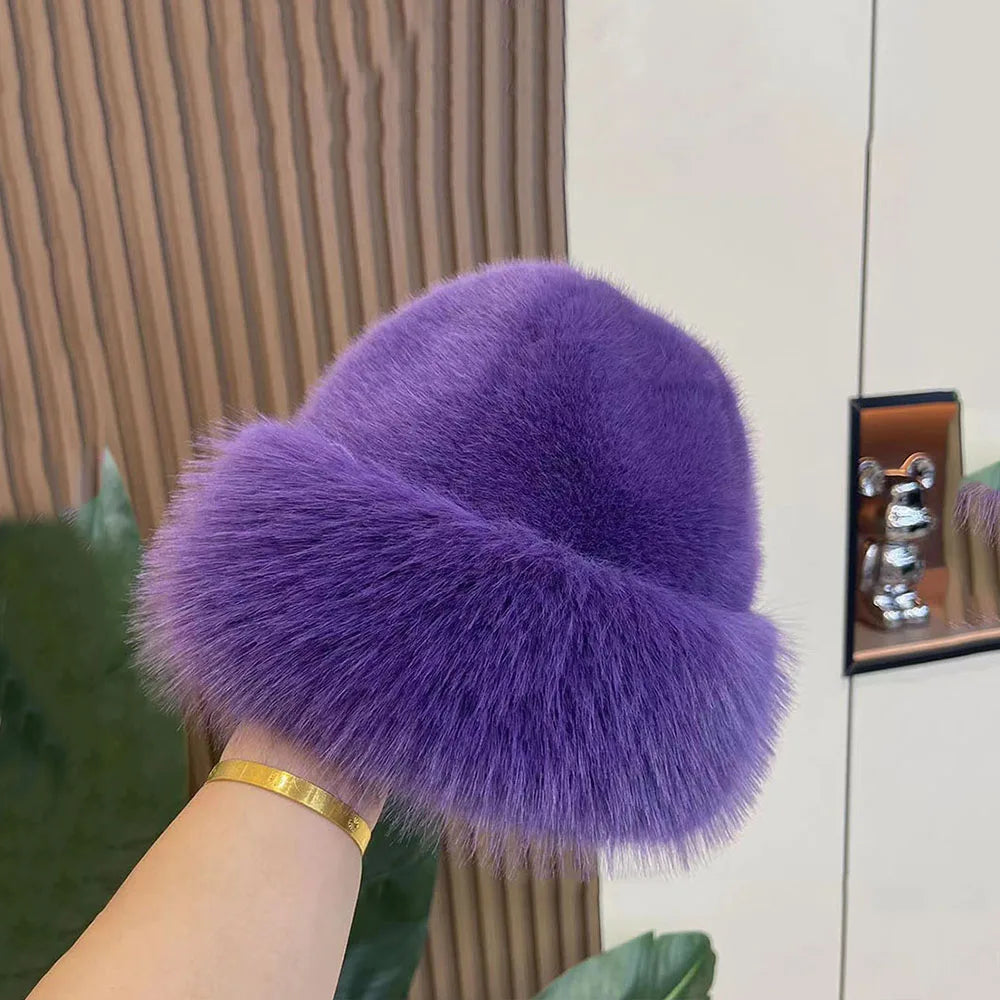 Faux Fox Fur Hat