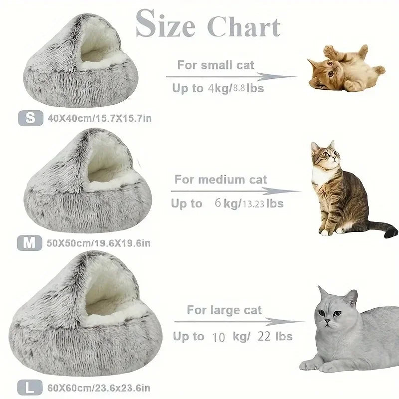 2-in-1 Winter Cat Bed