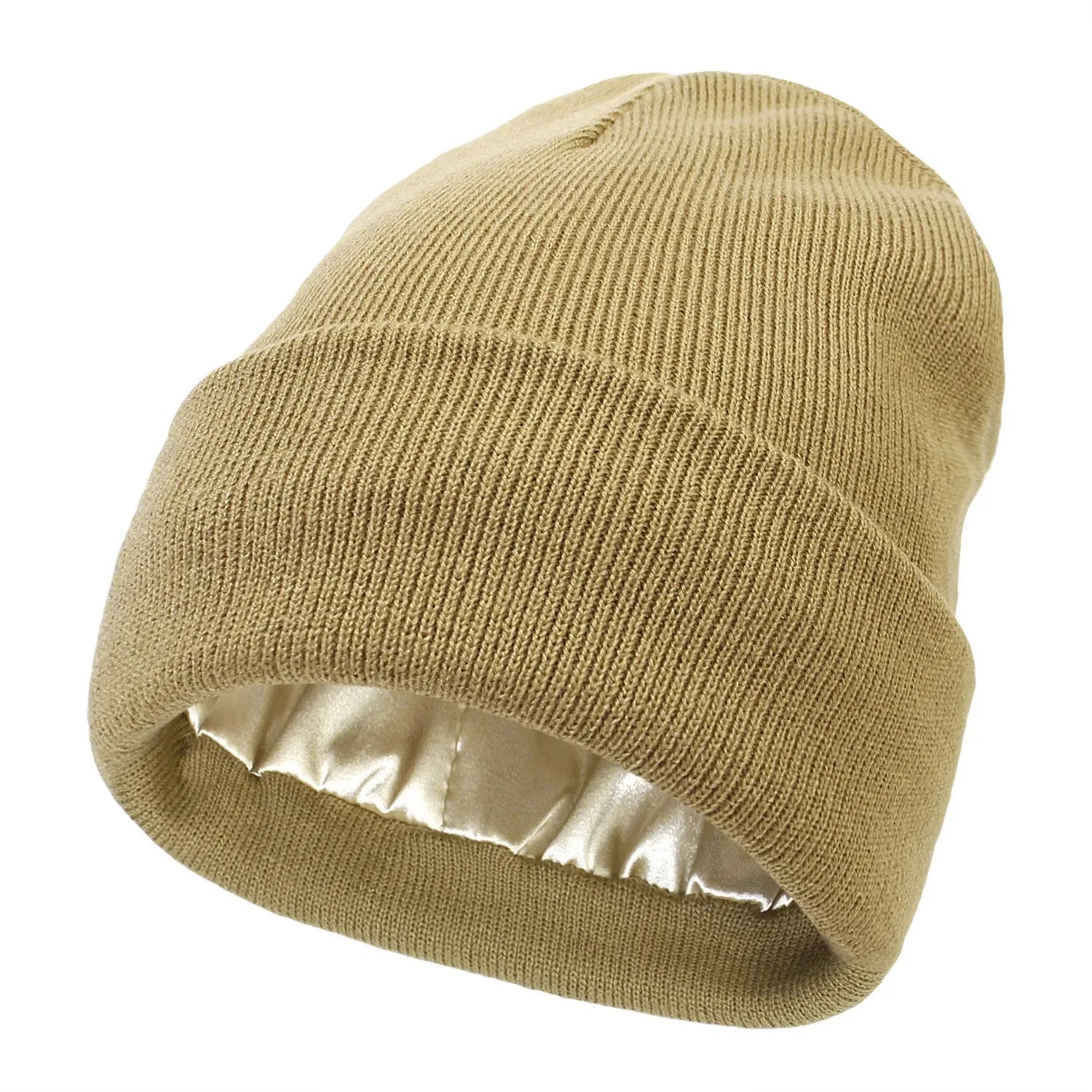 Satin-Lined Slouchy Beanie