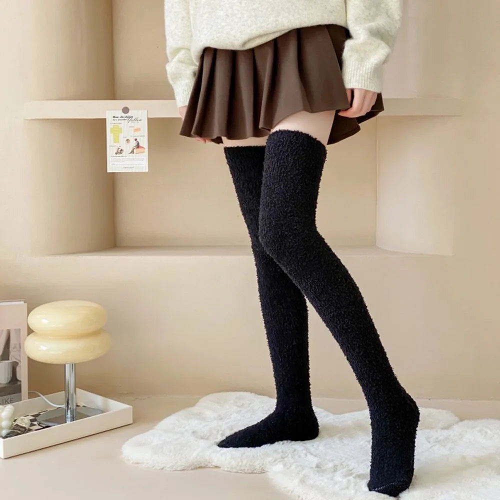 Over-Knee Fleece Socks
