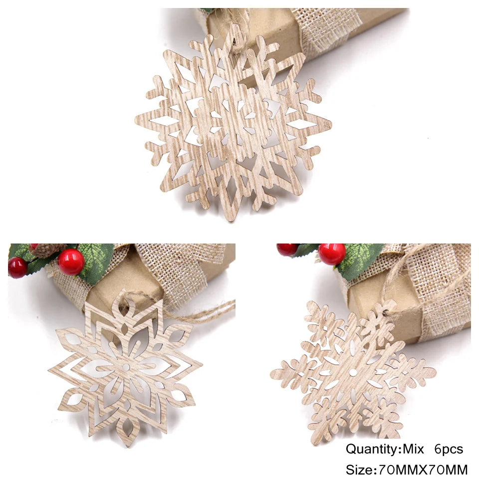 Wooden Christmas Ornament Set