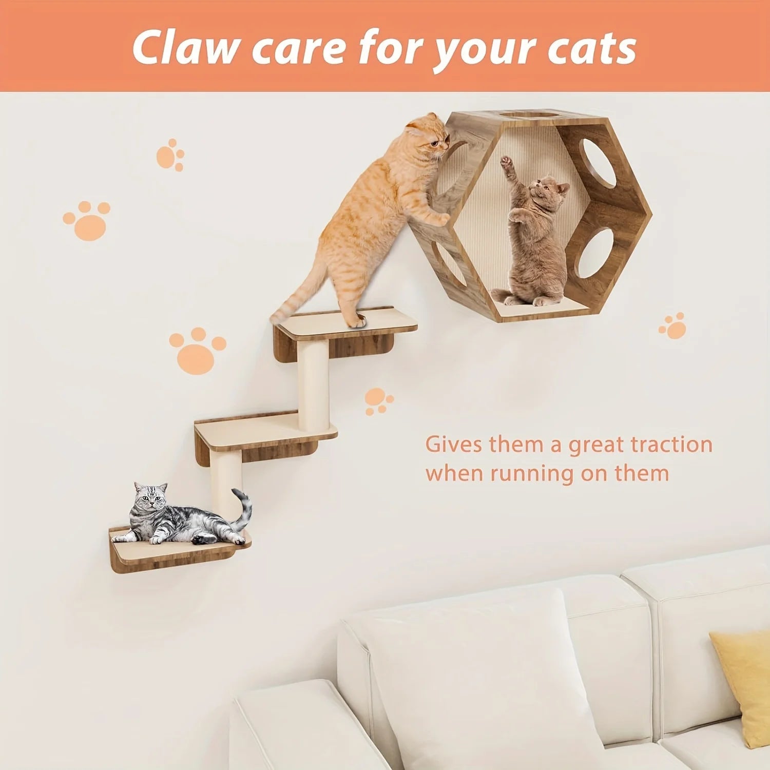 Self-Adhesive Cat Scratch Mat