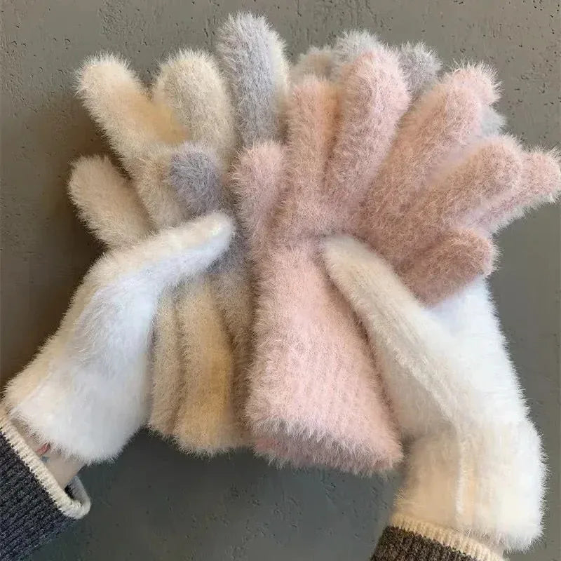 Mink Velvet Winter Gloves
