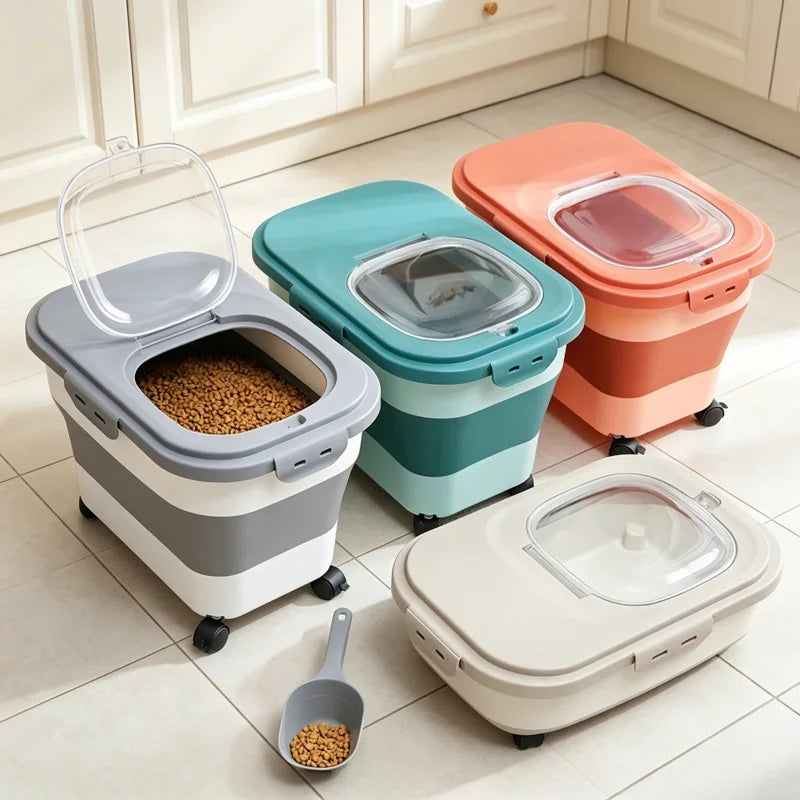 Collapsible Pet Food Container