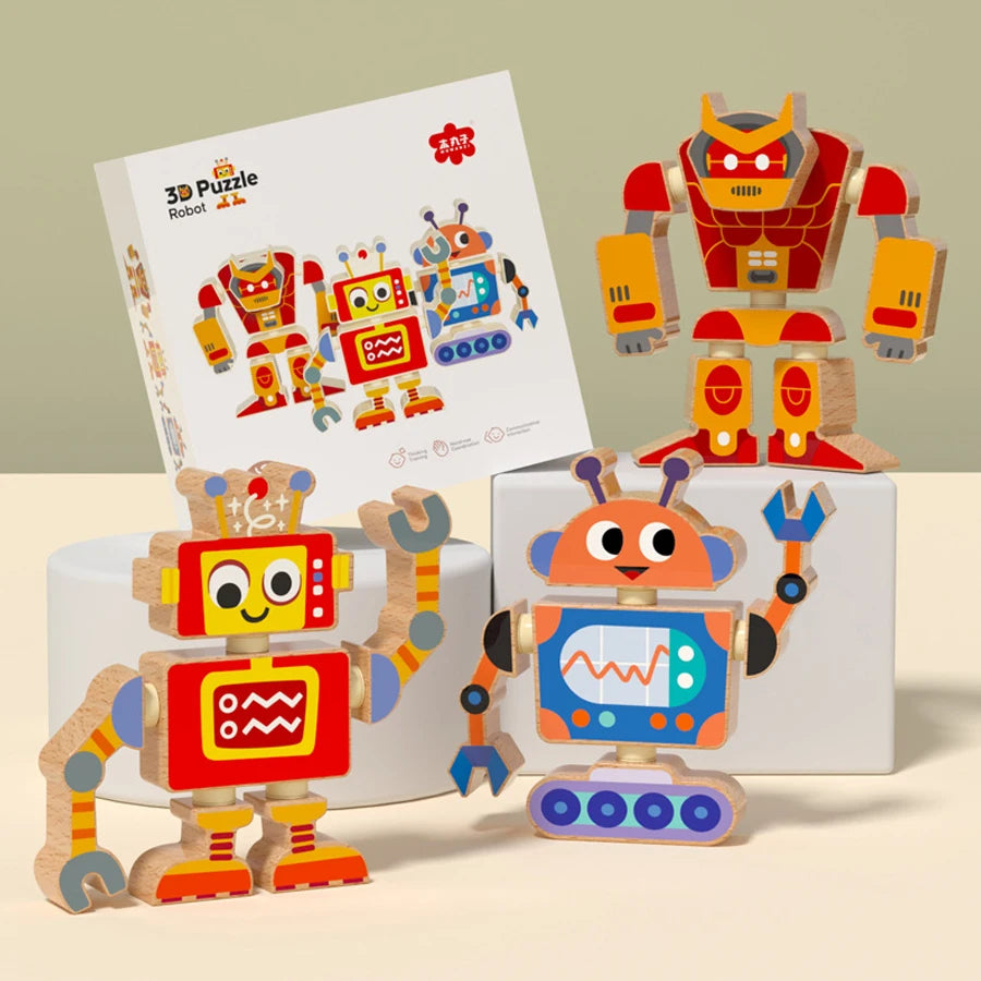 Wooden Robot STEM Kit