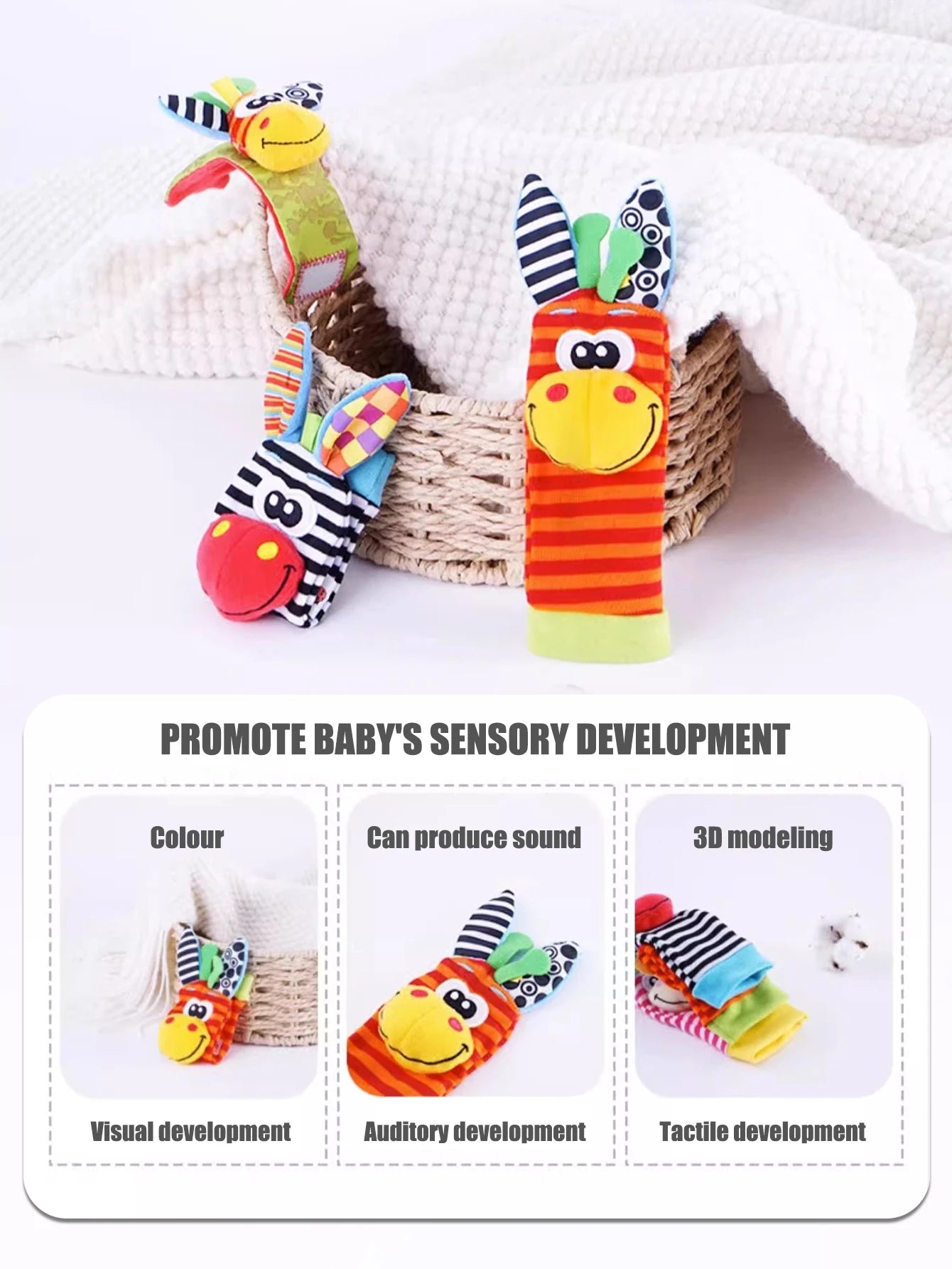 Baby Wrist Rattle Socks