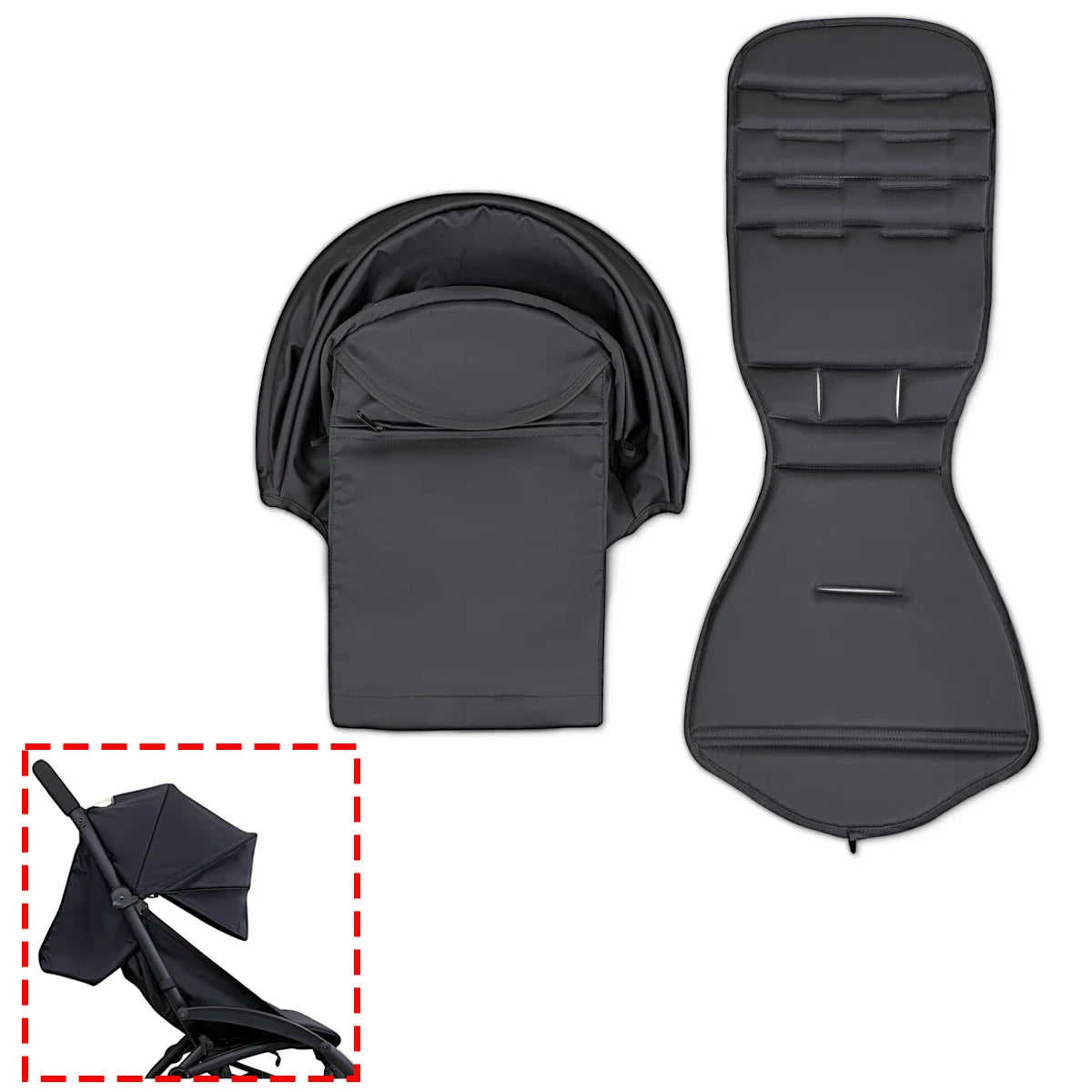 Stroller Canopy and Cushion Set