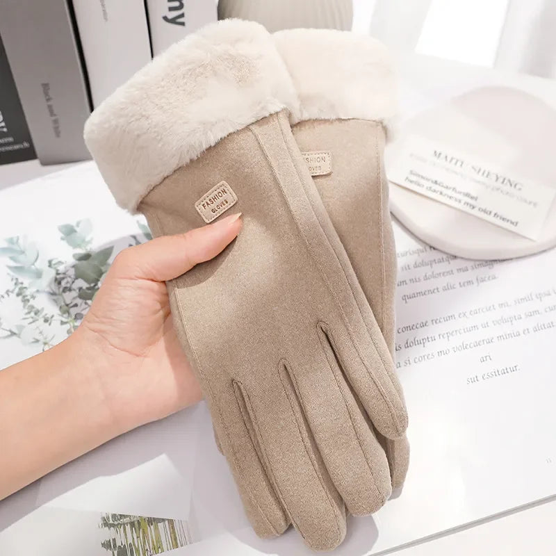Suede Touchscreen Winter Gloves