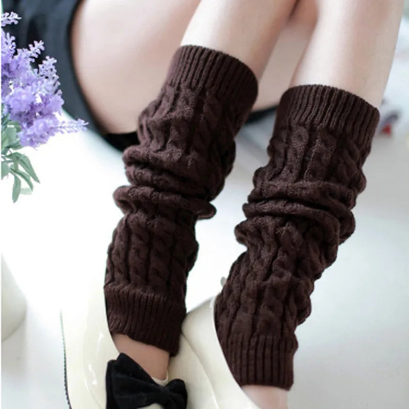 Knitted Twist Leg Warmers
