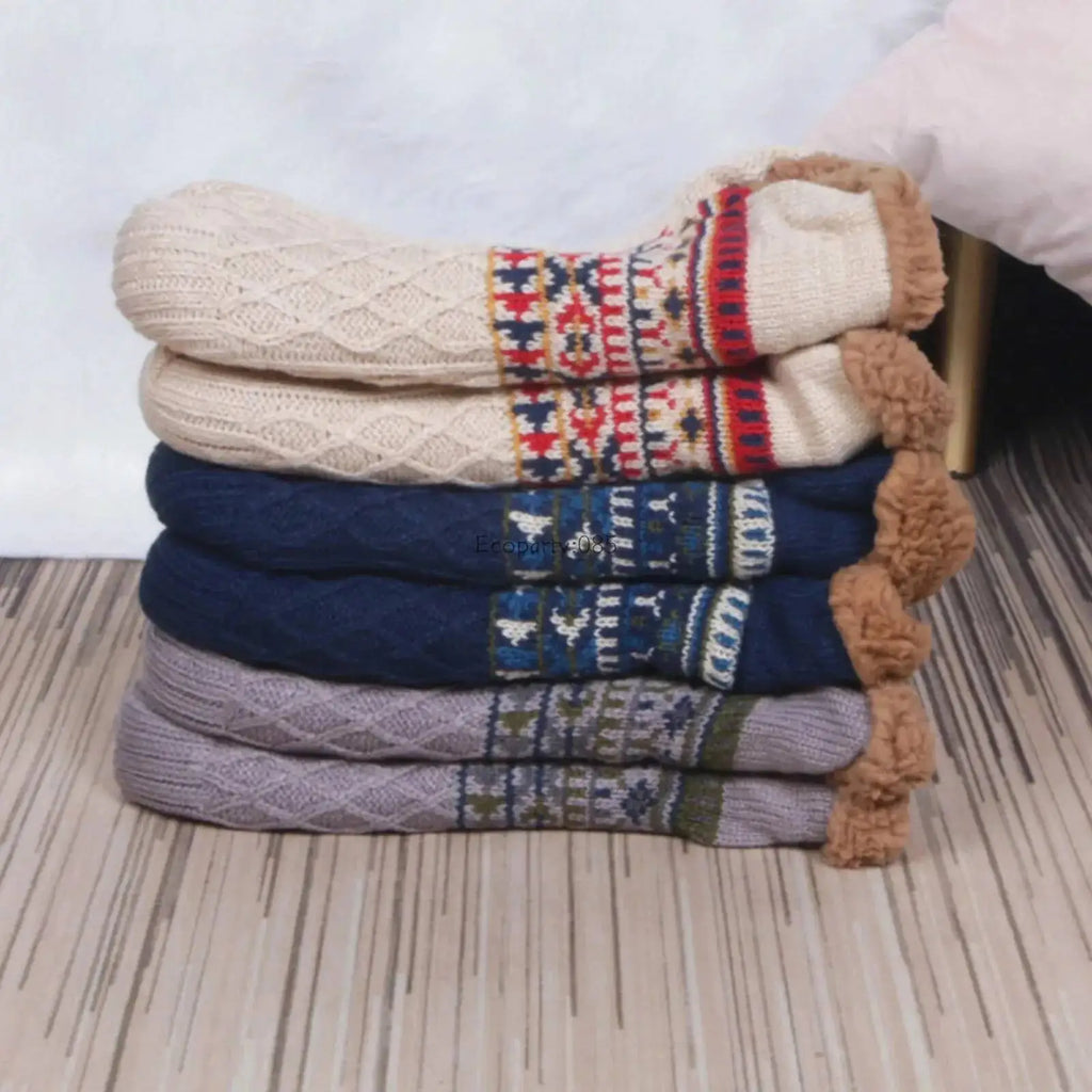Velvet Slipper Socks