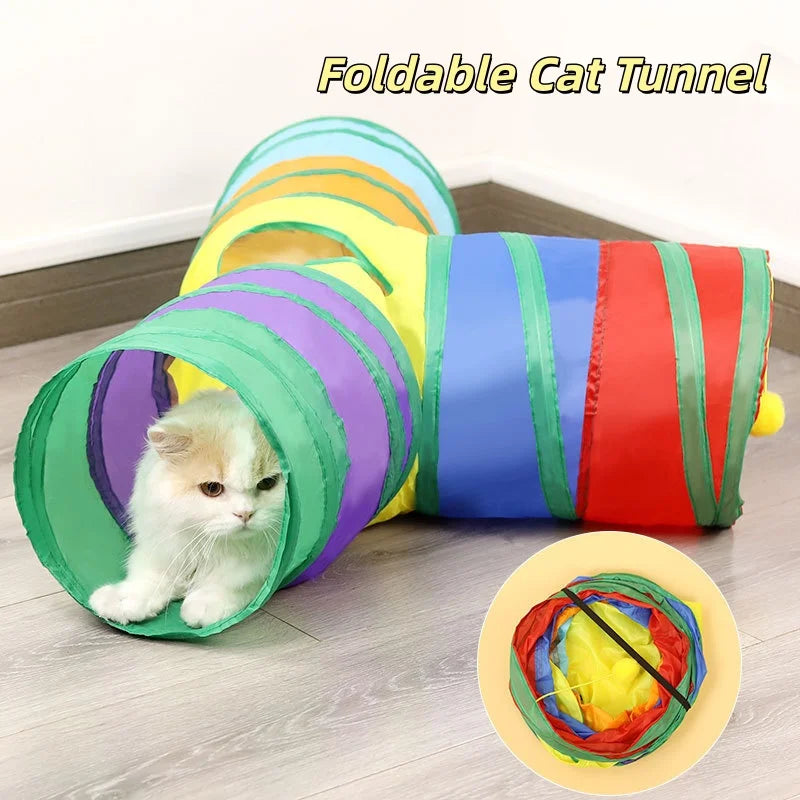 Foldable Cat Tunnel Toy