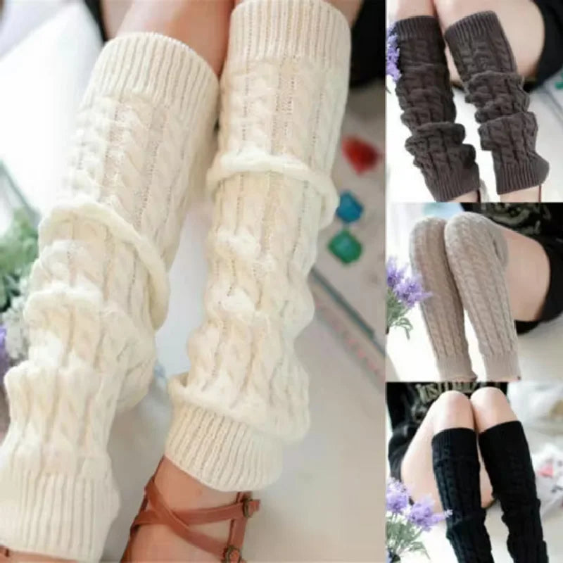 Knitted Twist Leg Warmers