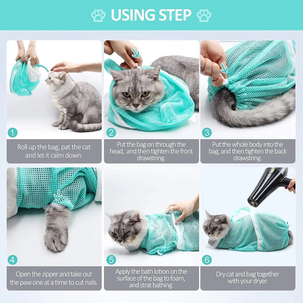 Mesh Cat Grooming Bag