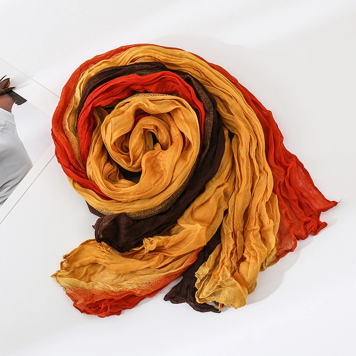 Gradient Linen Travel Scarf
